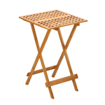 When you need extra table space , this handsome folding tray table will help! The rectangular table top features a geometric cutout pattern. Bamboo. 