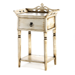 If you’re looking for a unique side table that’s equally charming, you’ve found it! This artistic table will add a dash of romance and whimsy to your room, and its pull-pout drawer and lower shelf make it as functional as it is beautiful.