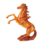 This faux wood tabletop statue will bring the unbridled spirit of beauty into your home. You’ll be delighted by this rearing horse and the fine details in rich amber hues.