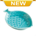 Your table will be swimming with style when you decorate it with this seaworthy finishing touch. Porcelain fish dish feature a beautiful sea blue glaze that makes the details pop. Add it to the Turtle Decorate Dish and ride the wave of great style! 