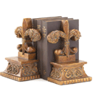 Bring the centuries-old symbol of perfection, light and life to your bookshelf with this aged fleur-de-lis bookend set.