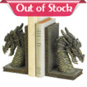 Your most treasured tomes will remain upright with these mythical dragon guardians! Richly rendered in astonishing detail, these bookends add a mystical decorative touch to any room. Polyresin.  Pair.