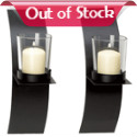 Add a chic, modernistic look to any room with this striking pair of candle sconces! 