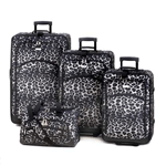 Whether you’re on the move for a wild weekend abroad or a summertime safari, this four-piece luggage set will let you arrive in style with all your necessities. The set includes three rolling suitcases with retractable handles in varying sizes and a duffle with padded shoulder strap and carrying handles.