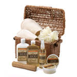 The aroma of warm vanilla and snappy ginger will soothe you to complete relaxation and cleanliness! This fantastic spa set includes everything needed for an indulgent bath or shower.