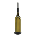 A tasteful way to infuse your love of wine with your love of candlelight! This olive green glass wine bottle features a matte-black foil wrap at top, and the metal framework cradles the bottle and creates an easy hanging loop for mounting this unique wine-inspired lighting accent on your wall.