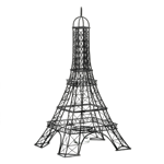 Tres magnifique! This beautiful candleholder gives your room Parisian style and gentle glow with its intricate metalwork inspired by one of the world’s most recognized structures. This Eiffel Tower holds a glass candle cup in the base that’s ready for the candle of your choice.