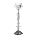 This sparkling and shining crystal flower candle stand will light up the room of your choice with style.