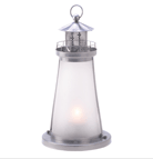 Brighten your evening with a cheery seaside glow; just add a votive inside this miniature lighthouse and enjoy the ambiance! Quaint metal sculpture makes a pretty display, even during the day.