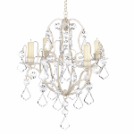 Curlicues, crystals and candles galore - this wonderful chandelier has it all! A lovely touch of luxury and refinement for your dining area, foyer, or even outdoors.