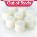 These white candles will make your room glow! A set of 8 mini pillar candles without scent are the perfect accompaniment to your favorite candle holder or lantern. Each candle burns up to 20 hours. Set of 8.