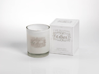 Fill your home with the refreshing scent of grapefruit sorbet with this gorgeous candle. The glass jar features a fanciful French label for that designer look!