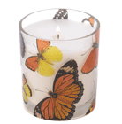 Butterflies flutter their colorful wings on all sides of a wonderful 7 oz. wild orchid scented decorative candle, bringing to mind the sights and scents of a carefree summer day. A true sensory delight that fills the air with a gentle hint of fragrance! Burns up to 35 hours.