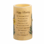 Why settle for an ordinary birthday gift when you can light up someone’s life? Created especially to celebrate that special day, this flower-bedecked candle features a charming poem that perfectly expresses your heartfelt affection.