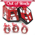 Make your holidays even happier with this collection of smiling snowmen ornaments! Each frosted red globe ornament features a delightful snowman in the holiday spirit. This lively set of decorations comes with a matching box that will keep the snowmen safe and organized during warmer weather! Each ornament features a ribbon loop at top for hanging. Packaged in a matching gift/storage box.