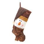 The Golden Sparkle Snowman Stocking is full of cheer, even before you fill it with bits and baubles of festive fun. His plush white face smiles from between his rich brown scarf and his golden-trimmed cap, and he'll be a great addition to your holiday decor. 