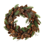 Hang this classic wreath on your holiday door to welcome your guests! The natural beauty of the intertwining pine branches and pine cones create a wreath that you’ll enjoy displaying on your door or above your mantel for years to come.