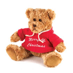 Make your holiday season a little warmer, a little fuzzier, and a whole lot cuddlier with Noel, the sweetest teddy bear this side of the North Pole. His red fleece hooded sweatshirt is embroidered with “Merry Christmas” and even has tiny braided drawstrings.