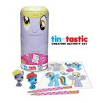 Keep all your school and office supplies under the watchful, googly eyes of the gray Pegasus from My Little Pony: Friendship is Magic! This My Little Pony Friendship is Magic Derpy Tin-Tastic Pencil Set includes 2 figural erasers, 2 pencils, and stickers, all contained within one awesome tin made to look like the clumsy, cheerful goofball of Ponyville, Derpy. 