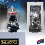 Careful there! No one will dare touch your computer with this Cylon Centurion perched on your monitor. Based on the Battlestar Galactica sci-fi TV series, the 4 1/2-inch scale miniature bobble head is made of PVC plastic and attaches to the surface with a non-damaging adhesive pad. He'll ward off any feeble attempts by those pesky humans to access your valuable data!