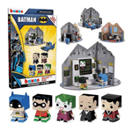 Batman as Boxos! This Batman DC Comics Boxos Papercraft Activity set is a must-have for Batman and papercraft fans alike. The papercraft activity set includes a fold-out Wayne Manor / Batcave along with Boxos figures of Alfred, Bruce Wayne, Batman, and The Joker plus the Batmobile and customizable stickers! 