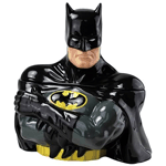 Batman has certainly taken control of the cookie collection in this 11 1/4-inch tall ceramic cookie jar. Turn your treats over to the Caped Crusader and you may never see them again! Of course, you could just reach over and remove his head. Anyway, what safer and more entertaining place to stash your sweets than in this Batman Cookie Jar? Holy cookies, Batman! 