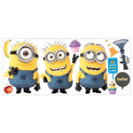 Bring the cheeky Minions from Despicable Me 2 into any room with these giant wall decals! These removable and repositionable stickers are easy to apply, and can be placed on any smooth surface, from walls to doors. Stick them up together to create a fun and playful piece of Despicable Me 2 wall decor! 