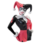 Harley Quinn will keep your money safe for you! And she'll look great doing it, too. This Batman Harley Quinn Bust Bank is the perfect thing for fans of the Batman series to hide their loose change. Not just a vinyl bust bank, but an incredible display piece as well, this great bust of Harley Quinn is a must-have for Batman fans! 