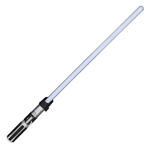 Battle just like two of your favorite Star Wars characters with this Anakin to Darth Vader Color Change Lightsaber! This electronic Lightsaber's blade changes colors when you want to switch from fighting like Anakin to fighting like Darth Vader. Press the button to "ignite" the blade and decide whether you want a fast or slow color change. The Lightsaber is blue in Anakin mode and red and in Darth Vader mode. It makes power-up and power-down sounds, and it makes battle-clash sounds as you swing it! It even makes breathing sounds just like Darth Vader.