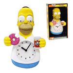 Homer Simpson has one of the toughest decisions of his life to make. Which one will it be? This Simpsons Homer Simpson Animated Clock features moving eyes and arms, as Homer attempts to choose between two of his favorite things-- donuts and beer! The working timepiece measures 11 1/4-inches tall x 8-inches wide x 3-inches deep. Choose this for your shopping cart! 