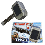 Inspired by the Thor movies, this amazing Thor Electronic Hammer will give you the powers of Thor! (Or a reasonable plastic facsimile thereof.) With a faux metal finish and a grip designed for little hands, this nifty mock weapon is the best way to keep Loki out of your room. Carry the hammer of Thor, the Mighty Avenger! 