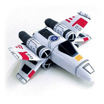 Classic vehicles from the Star Wars saga... in wacky, plush form! This 7-inch long Star Wars X-Wing Fighter Super Deformed Vehicle Plush joins the ranks of your favorite characters, in an exaggerated "super deformed" style. From epic space battles around the Death Star to your collection 