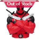 Marvel Deadpool Bust Bank. Let one of the Marvel Universe's mightiest heroes guard your spare change! This Marvel Deadpool Bust Bank is the simplest savings account around, and it also doubles as a great collectible. Display it on your shelf, fill it with change, and watch your net worth grow! 