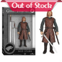 The Lord of Winterfell and Hand of the King gets his own 6-inch action figure with over 20 points of articulation! The Game of Thrones Ned Stark Legacy Collection Action Figure is amongst the first wave of figures from Funko based on characters from George R. R. Martin and HBO's hit TV series Game of Thrones. This figure measures 6-inches tall and includes 2 swords, including Ice - Eddard Stark's giant Valyrian steel sword. Check out the detail on the handle!