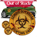 Who will people turn to when the zombie apocalypse finally happens? The Zombie Outbreak Hunting Unit, of course! Stand out as a member of the Zombie Outbreak Hunting Unit with this Zombie Outbreak Hunting Unit Orange FanWraps Car Decal! Featuring DIY installation, automotive grade UV and water resistant materials, FanWraps won't damage your vehicle and are completely clean upon removal. Product contains 1 large and 2 small automotive grade decals on an orange background that state, "Zombie Outbreak Hunting Unit."