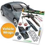 Take your vehicle from average to fantastic with FanWraps! This Star Wars TIE Fighter and X-Wing FanWraps Car Decals features both the Galactic Empire's and Rebel Alliance's staple personal assault spacecrafts. Complete with the Galactic Empire and Rebel Alliance symbols, these awesome car decals would add some great Star Wars flair to your ride! 