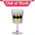 A completely fun and awesome looking acrylic goblet, it's the Batman Insulated Goblet with Lid! This silver, durable goblet featuring the Batman logo holds up to 12 ounces of liquid and is BPA free. The Batman Insulated Goblet with Lid measures 7-inches tall and comes with a lid and straw.