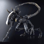 From Aliens: Colonial Marines, the first-person shooter game by Gearbox Software, comes a frighteningly well detailed Play Arts Kai action figure of the Lurker that measures about 8-inches tall x 4-inches wide x 4-inches long. Its joints allow for a wide range of motion, and the flexible materials incorporated into the figure and the bendable wired tail allow you to enjoy maximum poseability. That iconic and deadly inner mouth has been recreated on this figure as well. It can be either pulled out for display or stowed away. The Aliens Colonial Marines Lurker Play Arts Kai Action Figure comes with a decorative base and an alternative head that can be used to recreate a battle-damaged look from in-game scenes.