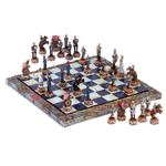 Each playing piece of this meticulously detailed chess set boasts authentic costuming and its own period props to bring the game alive for any Civil War buff. 