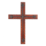 Wood and iron come together to create this visually striking wall cross that will complement any decor. This symbol of faith is beautifully crafted in order to bring you joy for all the days to come.