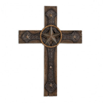 Rugged cowboy styling gives this classic cross a dash of down-home distinction! A winning combination of simple shapes and traditional images that displays your faith with unique artistic flair. 