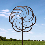 The summer breeze will dance in your yard or garden when captured by this gorgeous iron windmill. The spinning petals stand seven feet tall and create a wind-powered spectacle of style.