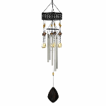 Bejeweled and bedazzled, this artisan chime accompanies its gentle music with a splendid splash of autumn color. Hang it in a sunny garden spot for a lovely autumn glow! 