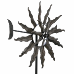 Add the sunny, carefree ambience of Southern Italy to your outdoor living space! This oversized metal wind sculpture features two rotating solar shapes that turn any breeze into an enchanting dance of form and motion. Stake bottom allows you to instantly place this decoration anywhere that suits your fancy.