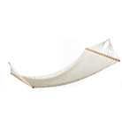 Relax together on this sturdy cotton hammock built comfortably for two. A delightful retreat! 