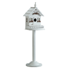 Lovely little luxury villa for feathered flyers overflows with Old-World charm! Sturdy freestanding pole and base included.