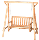 Rustic garden swing is perfect for porch or patio; comfy bench is roomy enough for two! Oil-and-lacquer finished for lasting beauty outdoors. A restful way to dream away the day!