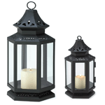 Relive the romantic days of stagecoach travel, when candle lanterns blazed brightly through the night. A nostalgic bit of Old West decor, prettied up with floral cutwork details. Large or Small.