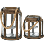 To add rustic charm and vintage style to your décor, you don’t have to spend hours scouring antique shops. With a rope handle, wooden twig frame and interior glass that looks like a canning jar, this lantern will put some old world charm in your space.