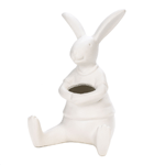 Fill the vase with your favorite flowers and this happy little rabbit will hold them tight. The rabbit's sweet face and whimsical styling will be a great addition to your decor, whether your decorating for Easter or simply the bunnies! 